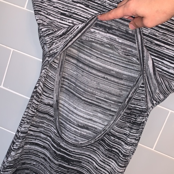 Dynamite Black and Gray Striped Mini Dress - Picture 9 of 13